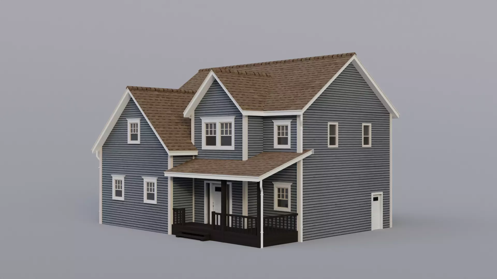 Low Poly house 16 Low-poly 3D model_0