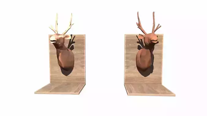 Wooden Sambar Deer Animal