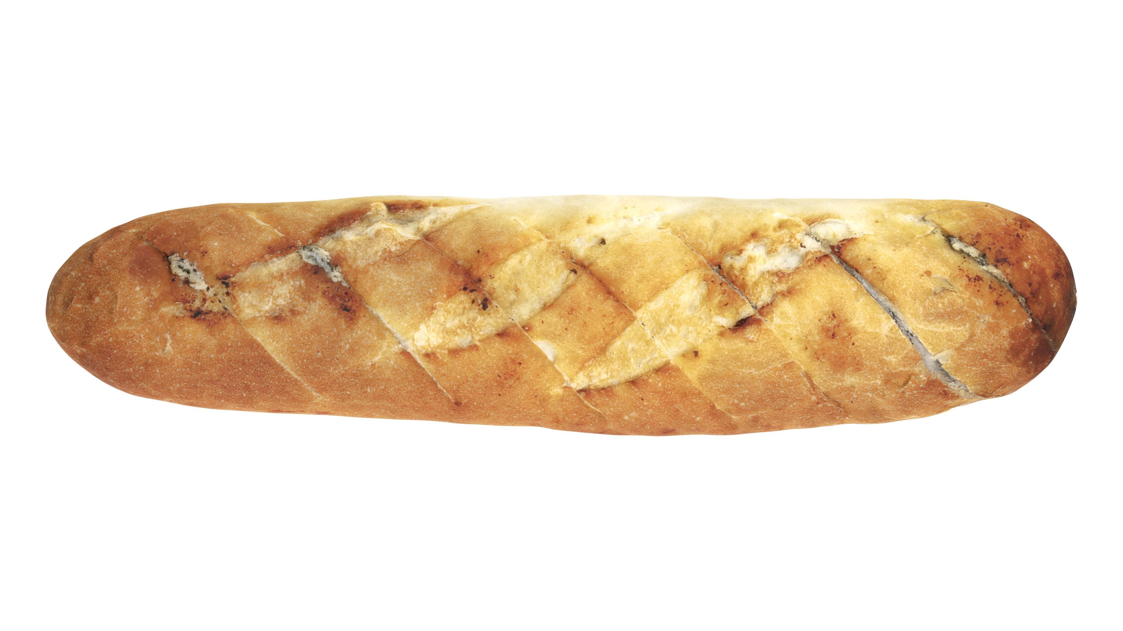 French bread with garlic butter 3D model_5