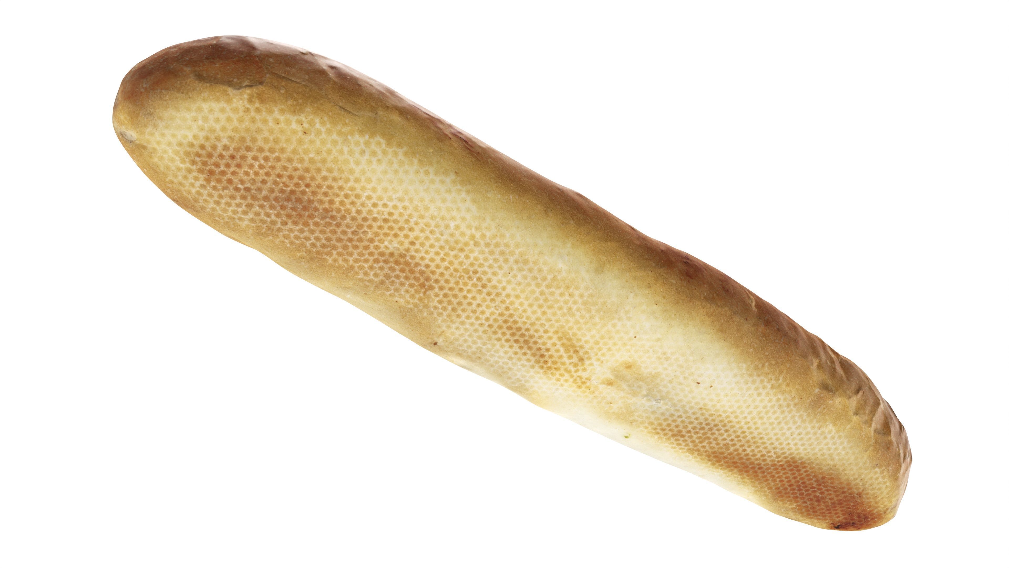 French bread with garlic butter 3D model_3