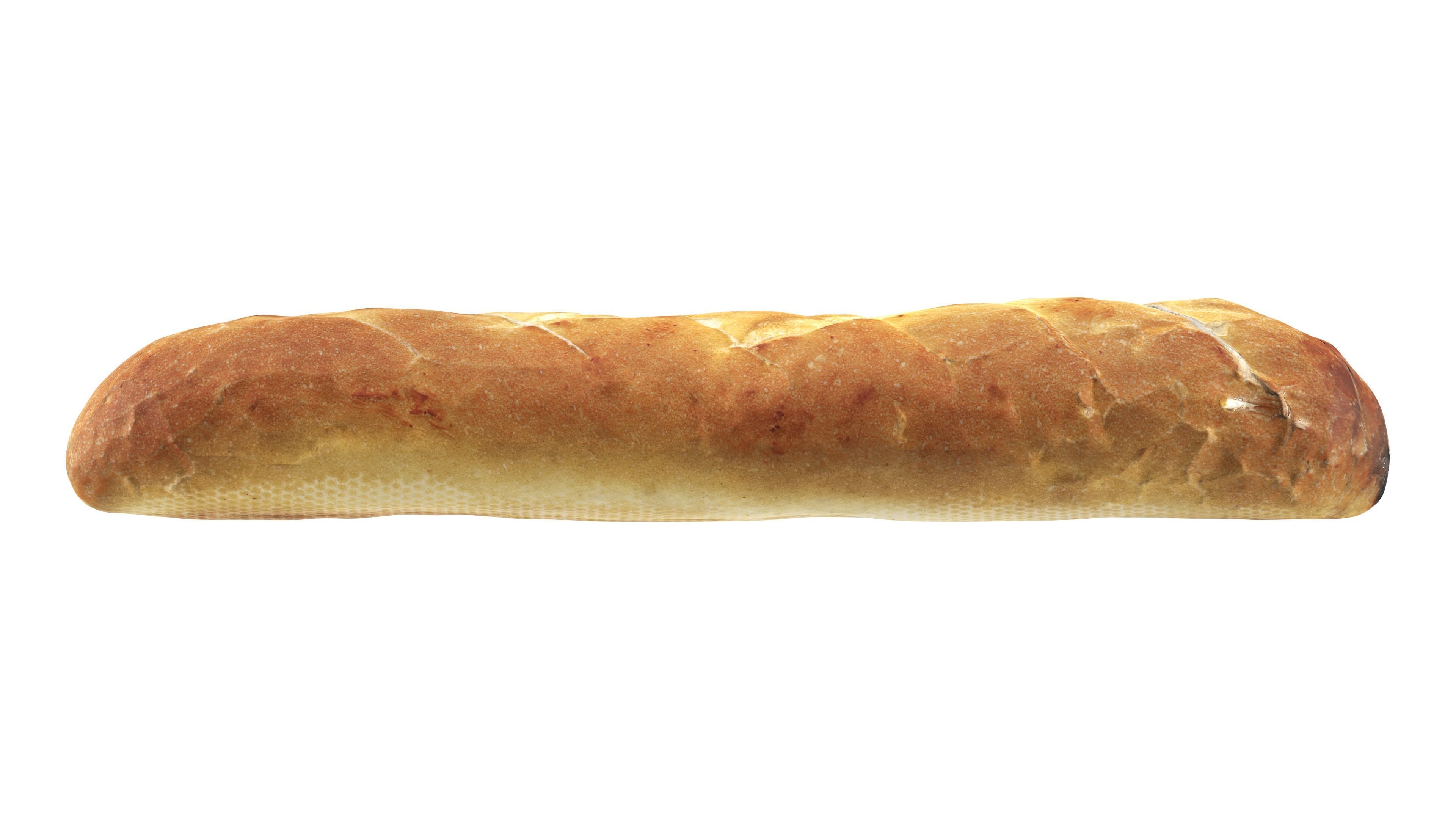 French bread with garlic butter 3D model_4