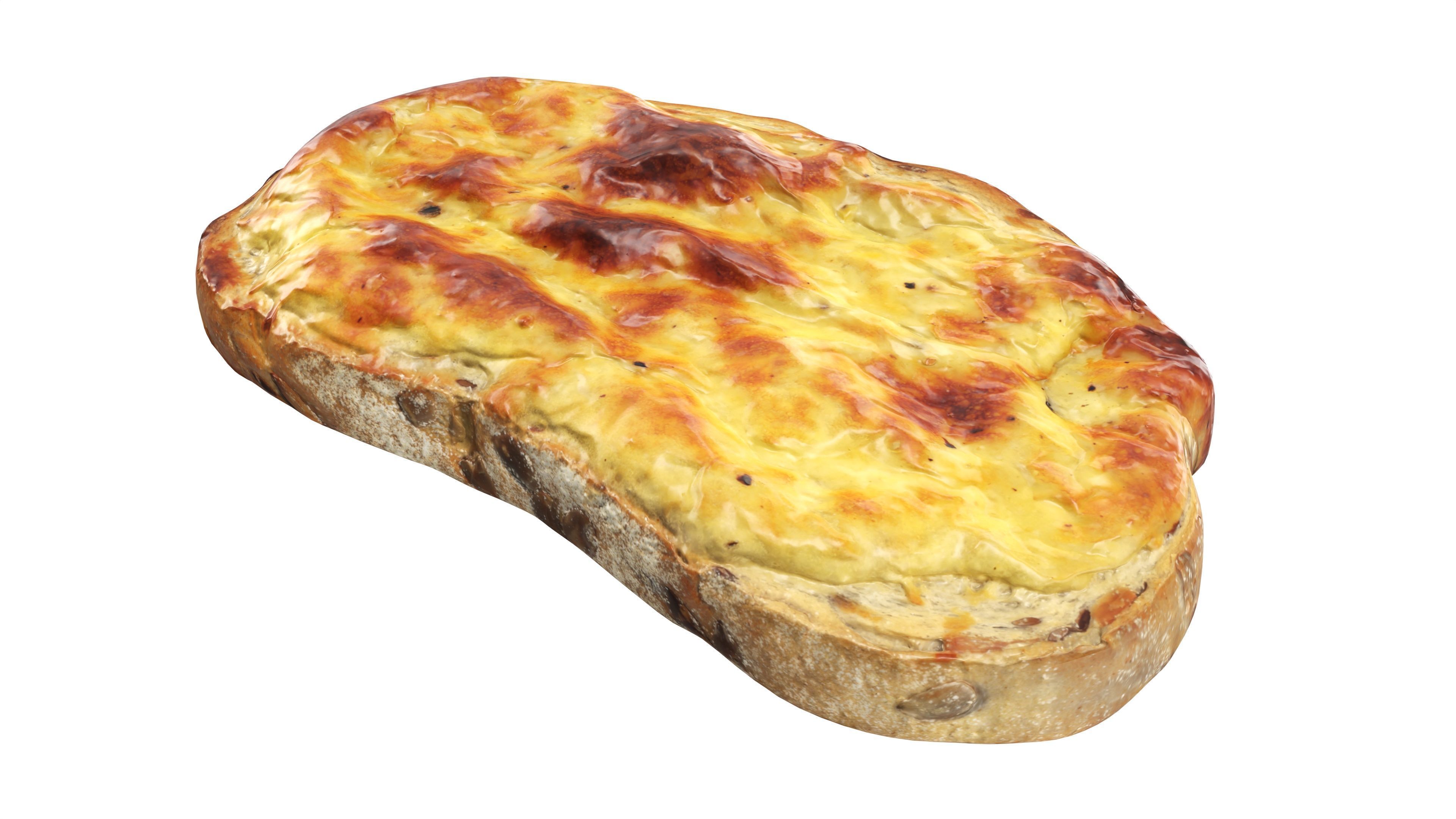 Garlic cheese toast 3D model_3