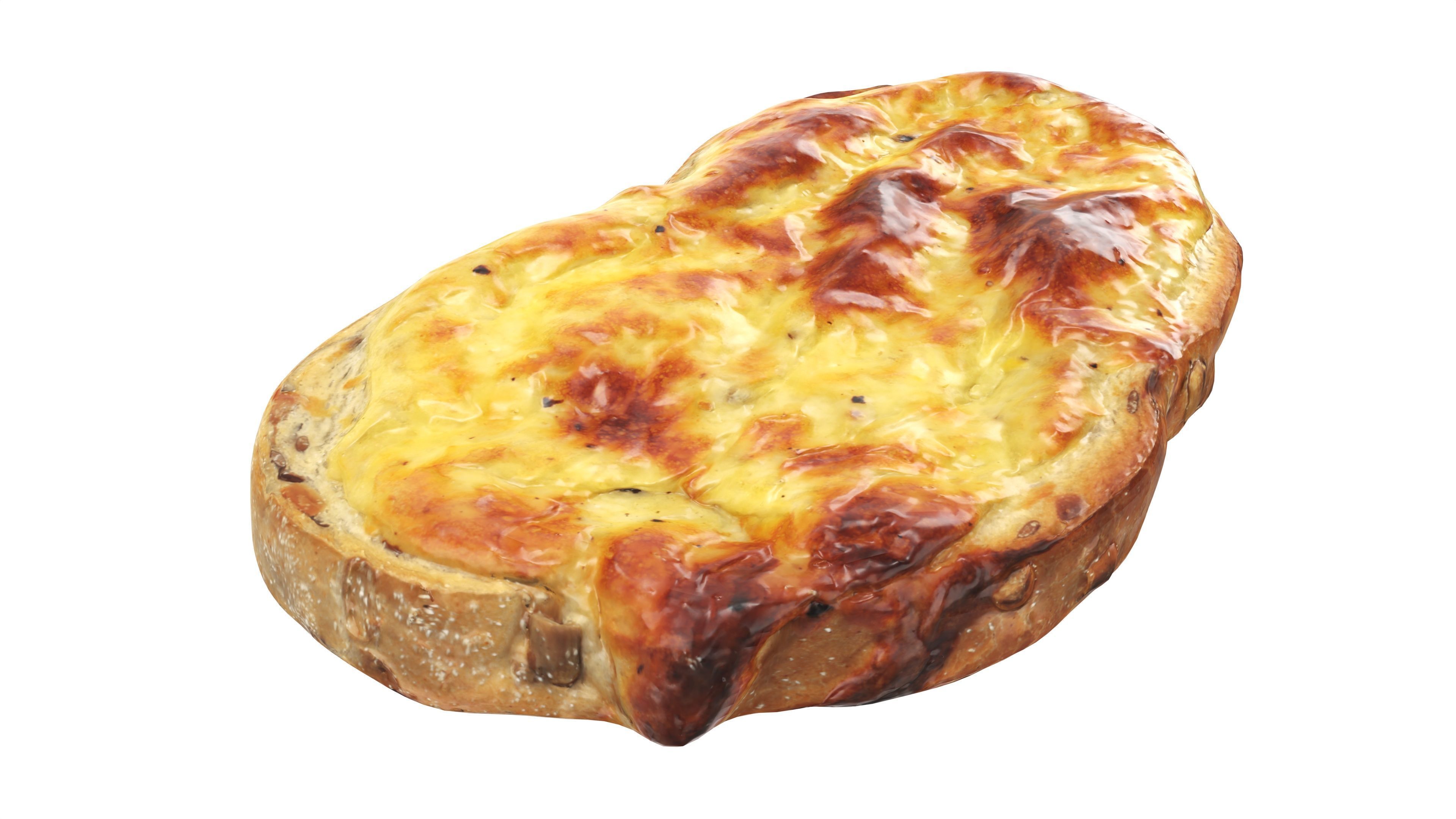 Garlic cheese toast 3D model_1