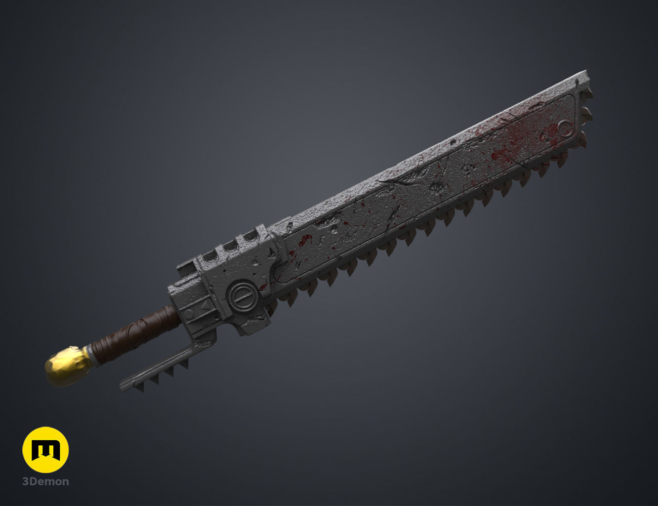 Chainsword 3D print model_4