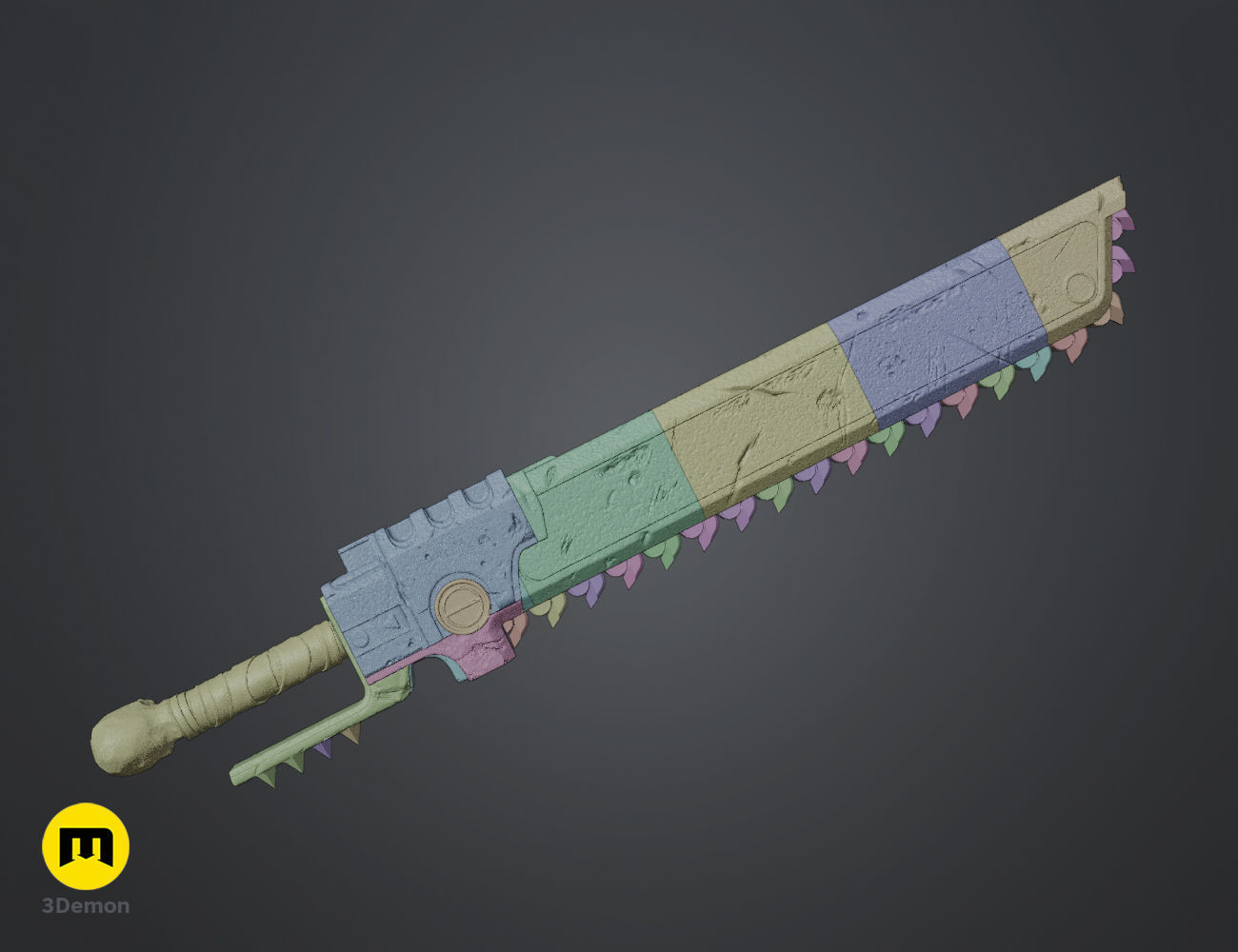 Chainsword 3D print model_10