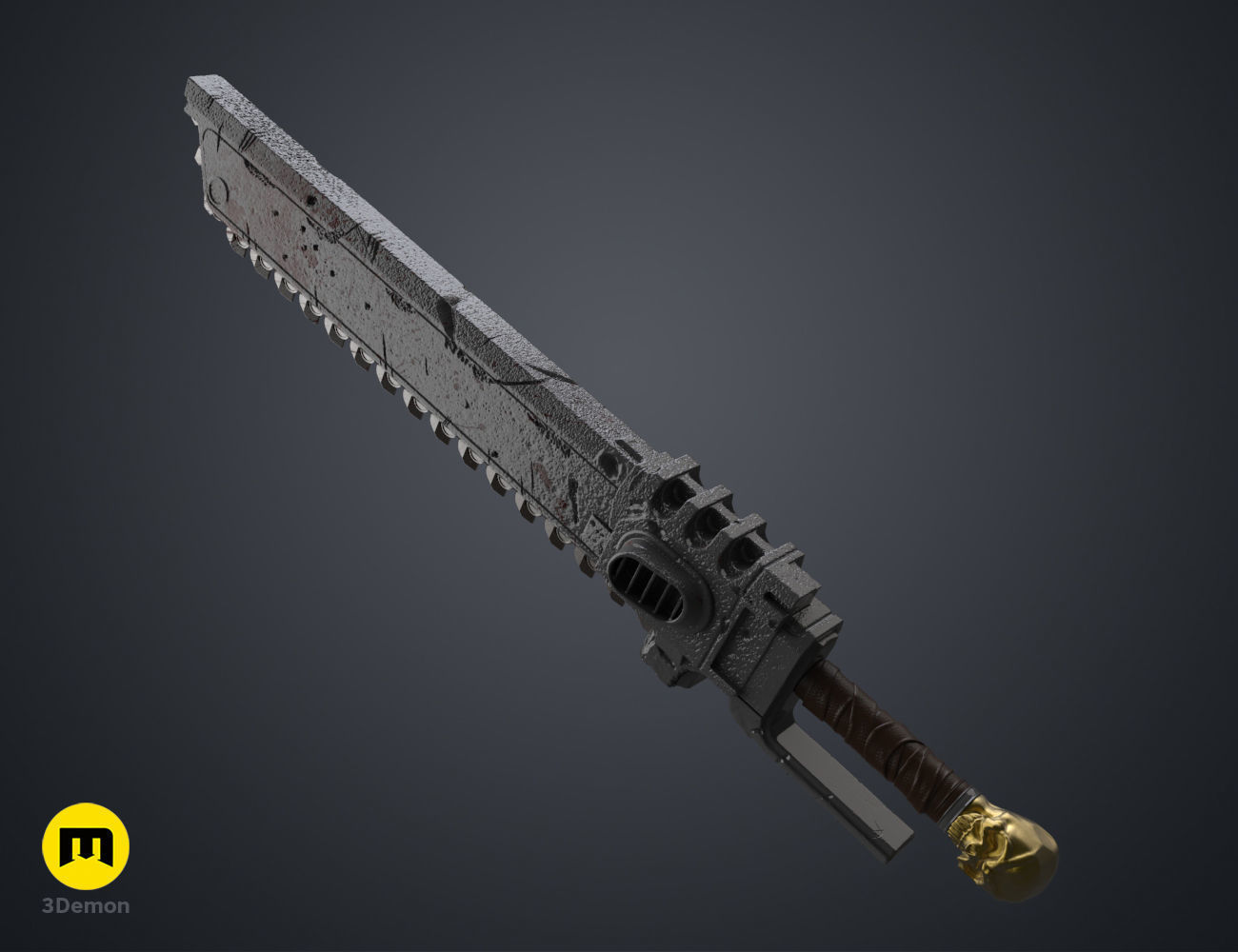 Chainsword 3D print model_11