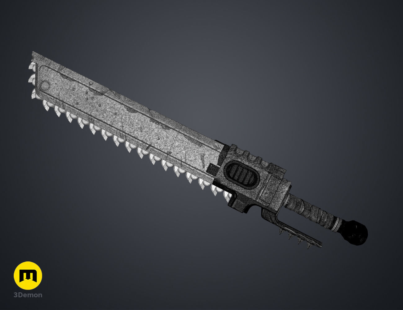 Chainsword 3D print model_19