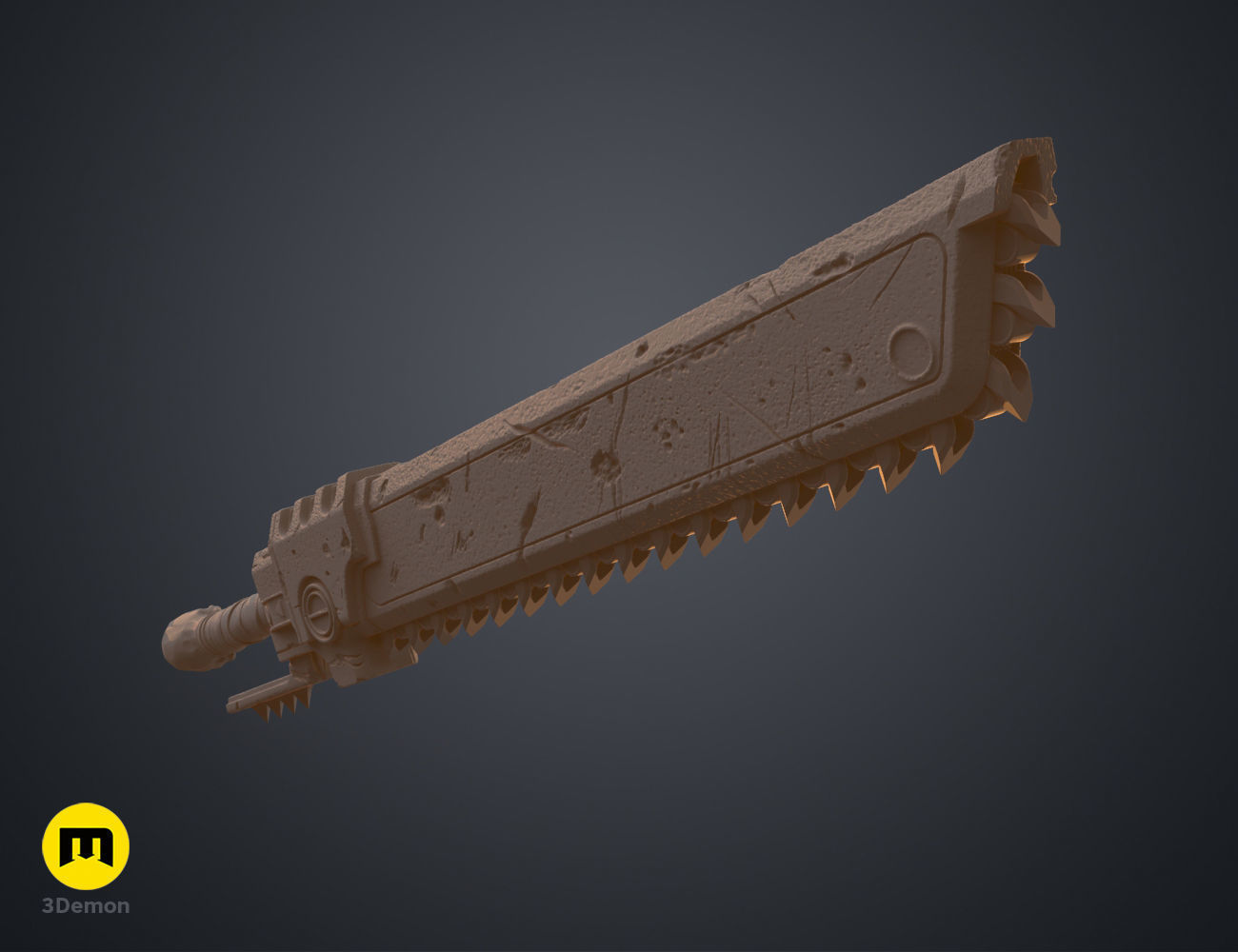 Chainsword 3D print model_14