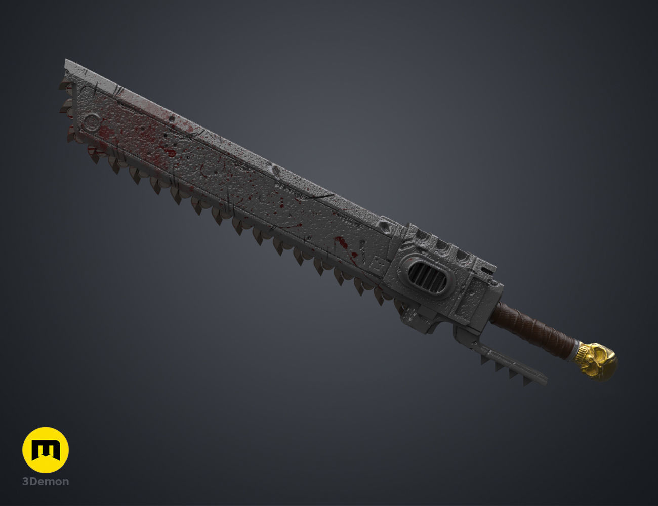 Chainsword 3D print model_3