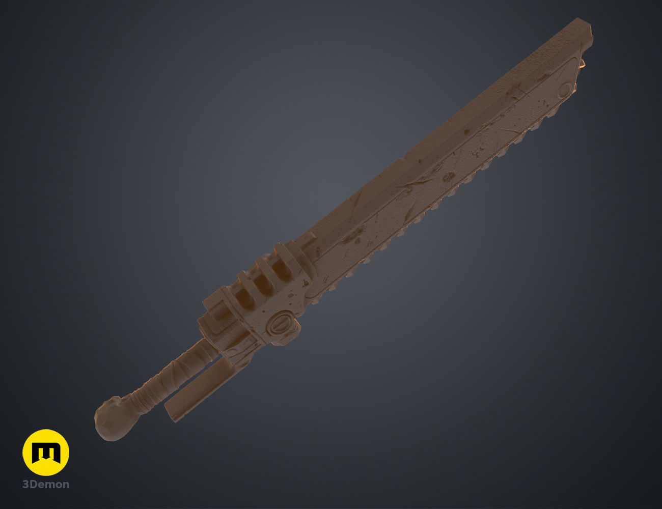 Chainsword 3D print model_12