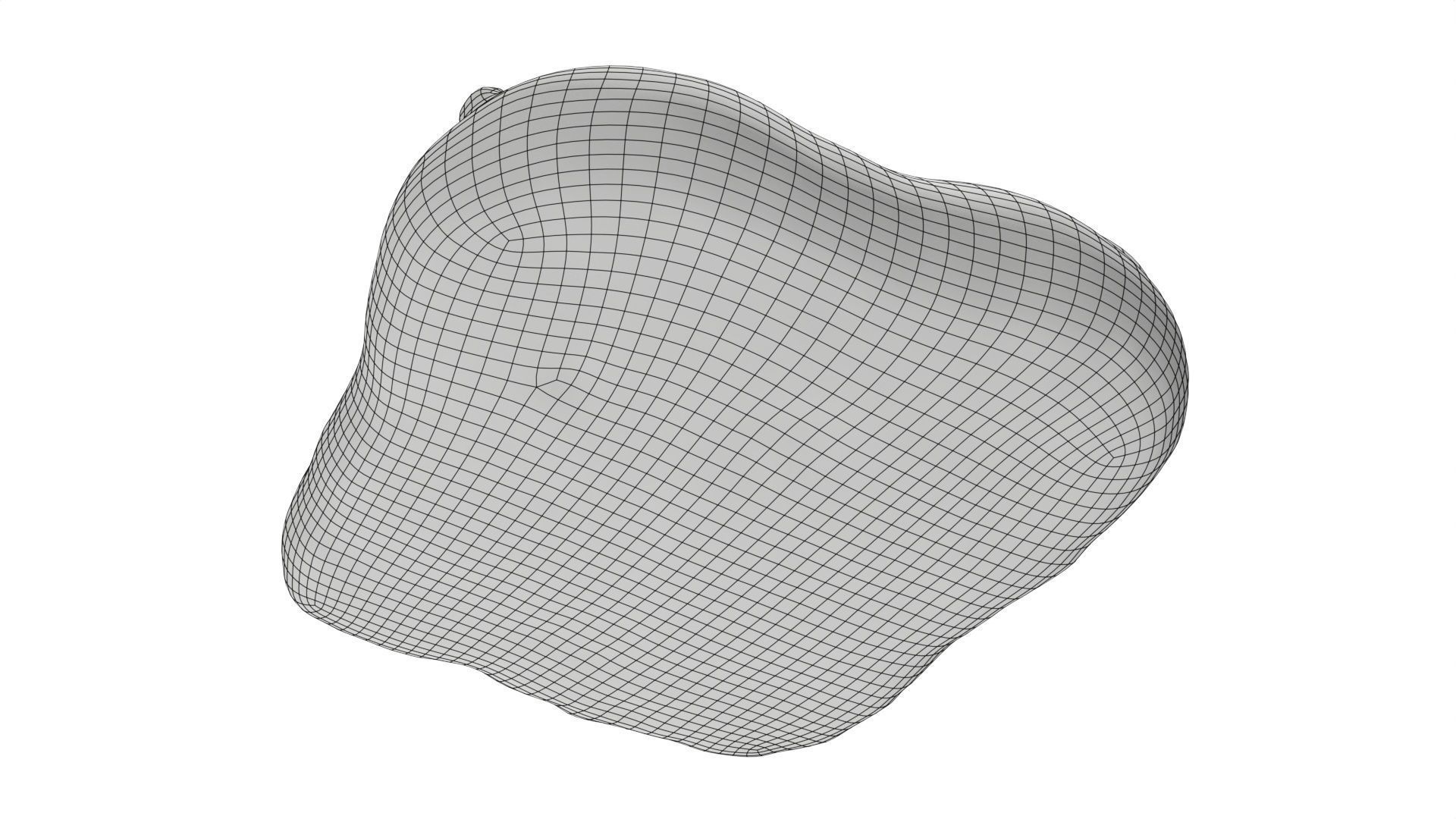 Large square wheat bread with olives 3D model_8