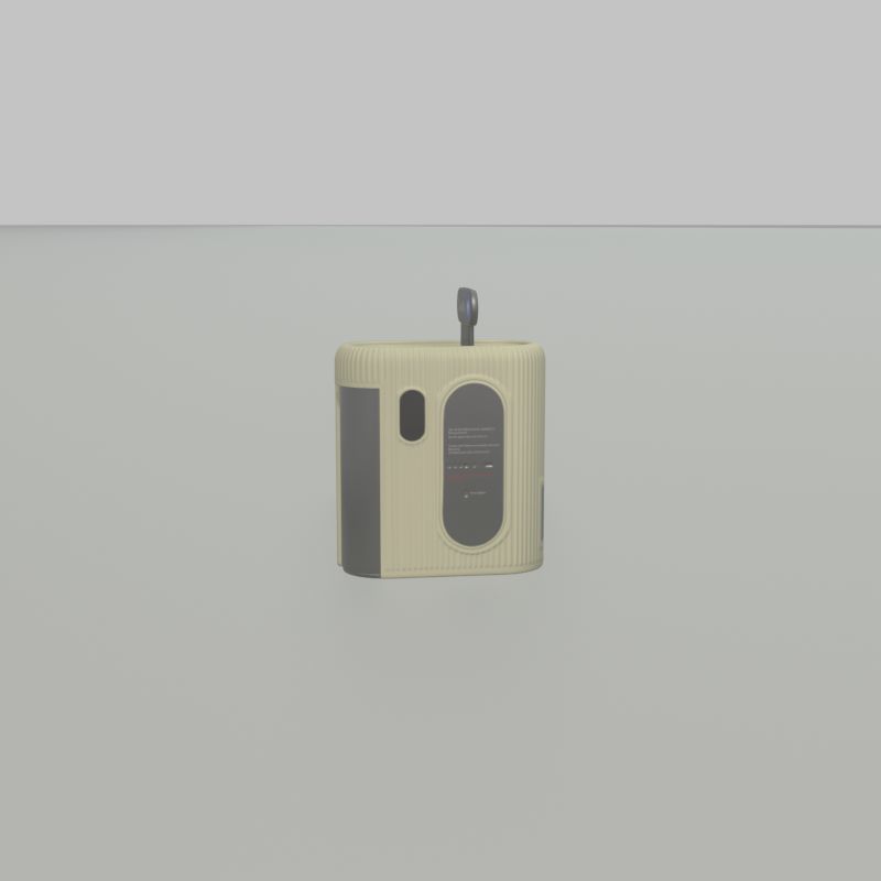 Public Toilet Modern Oval Low-poly 3D model_46