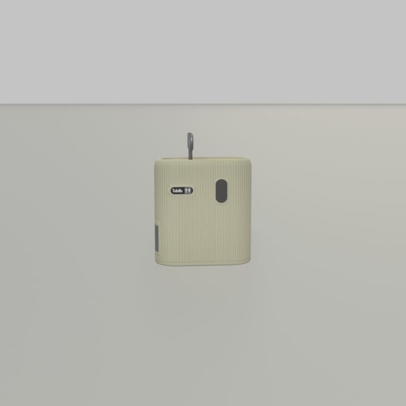 Public Toilet Modern Oval Low-poly 3D model_29