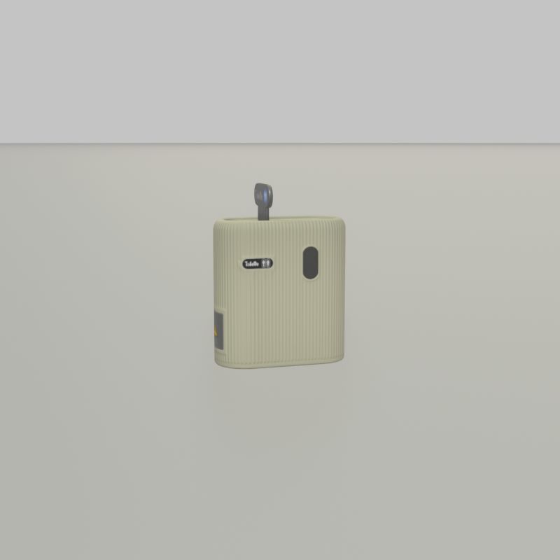 Public Toilet Modern Oval Low-poly 3D model_28