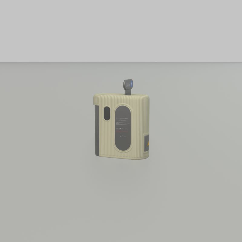 Public Toilet Modern Oval Low-poly 3D model_53