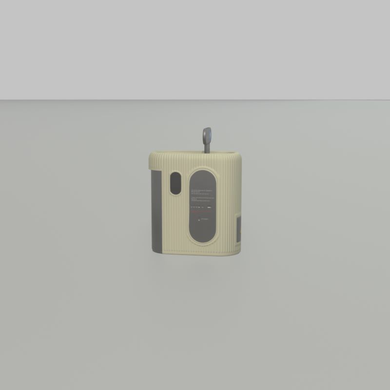 Public Toilet Modern Oval Low-poly 3D model_52