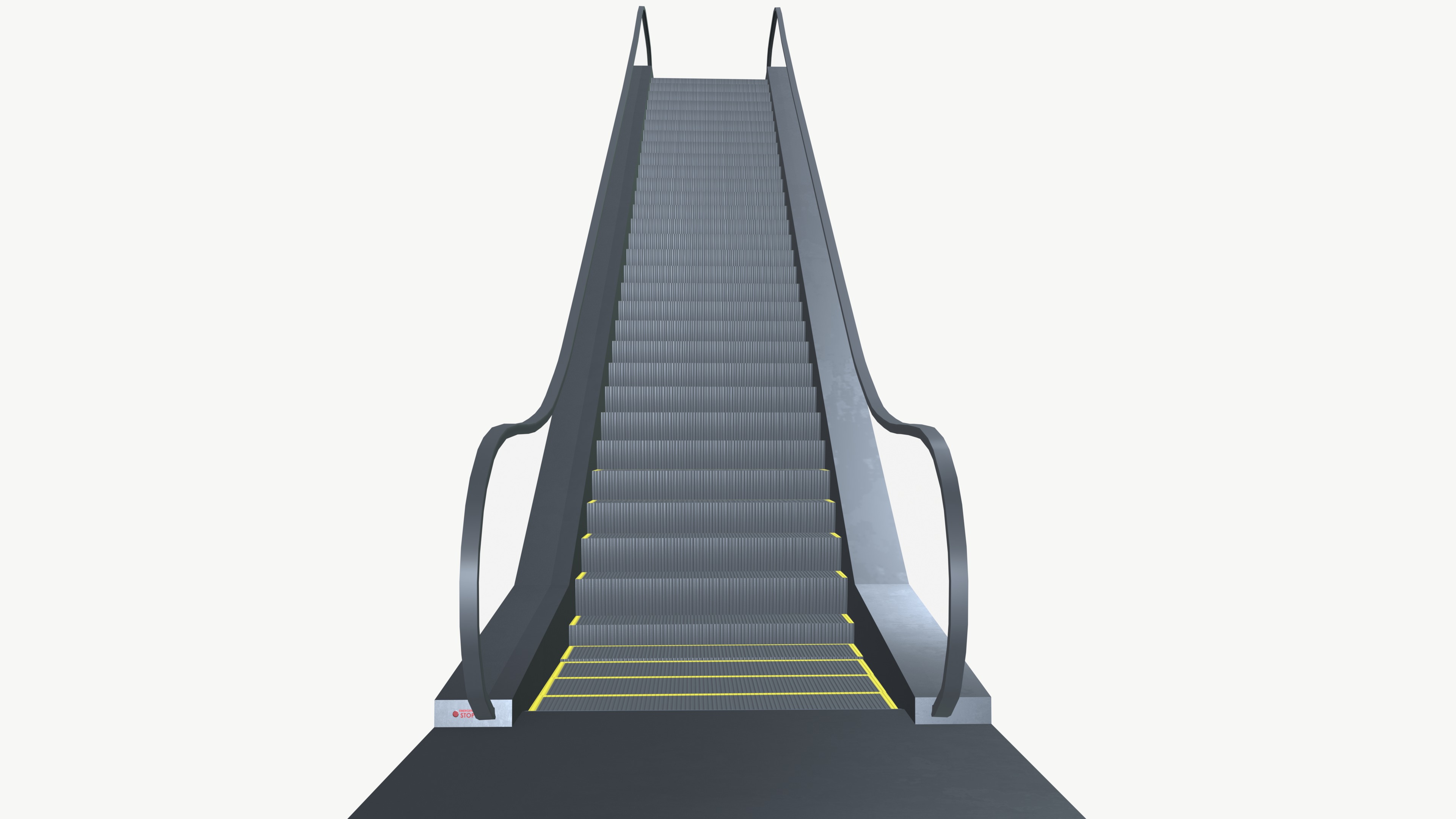 Escalator With Animation Low-poly 3D model_5