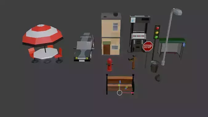 LOW POLY CITY ASSETS