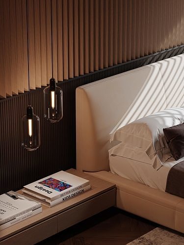 Bedroom interior scenes 3D model 6