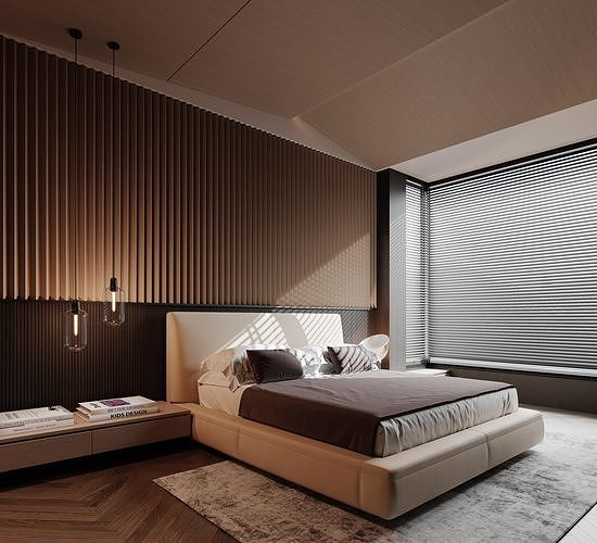 Bedroom interior scenes 3D model 2