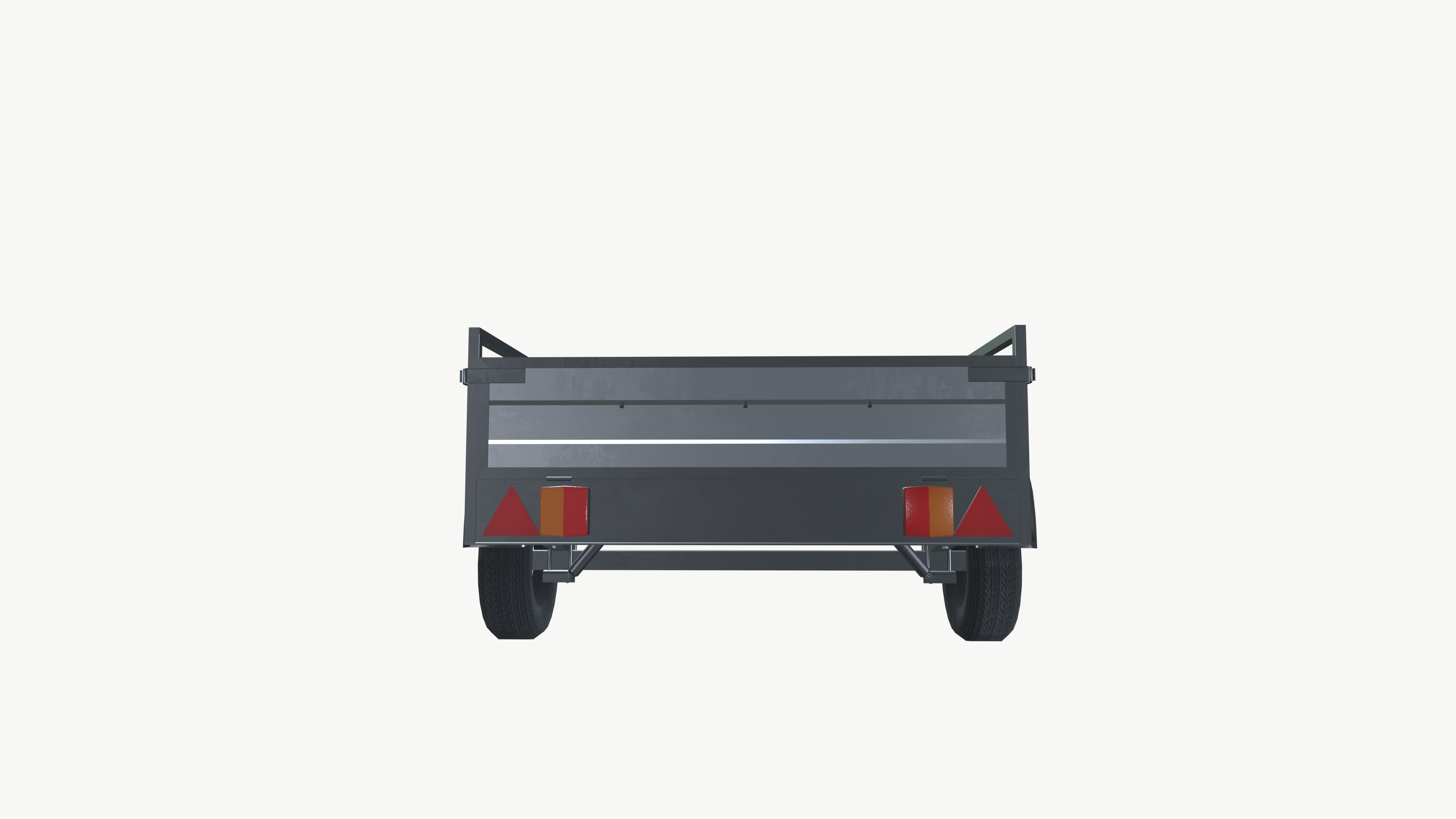 Trailer Low-poly 3D model_8