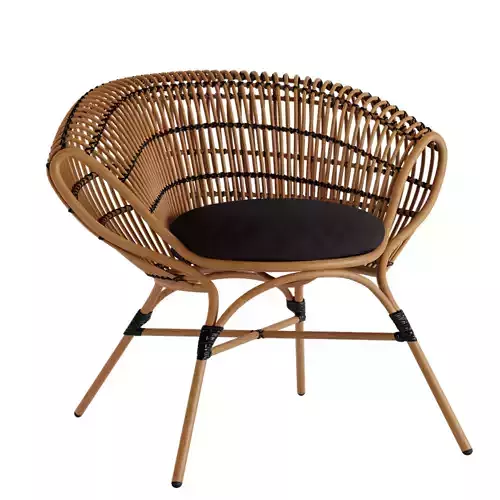 Aro Outdoor Lounge Chair With Black Cushion