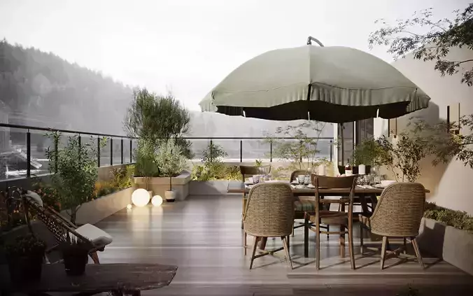 courtyard 3D model