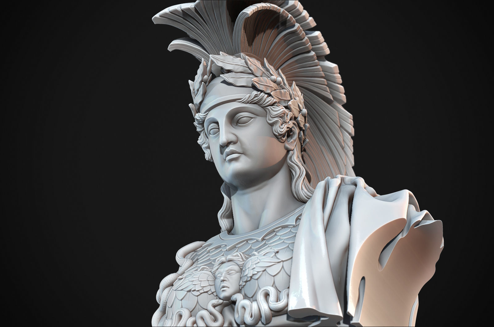  Athena bust sculpture at Arc de Triomphe in Paris 3D print model_12