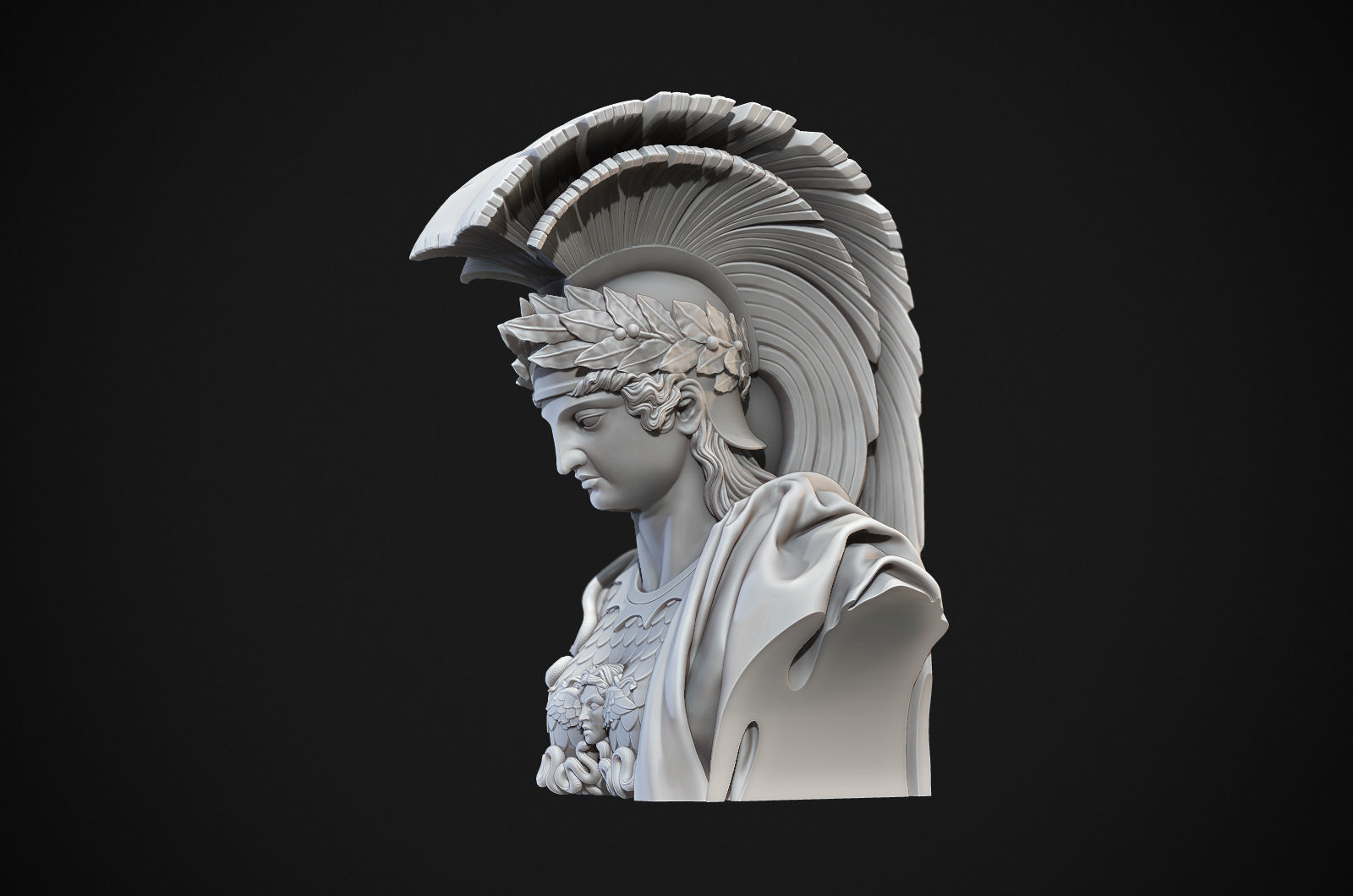  Athena bust sculpture at Arc de Triomphe in Paris 3D print model_10