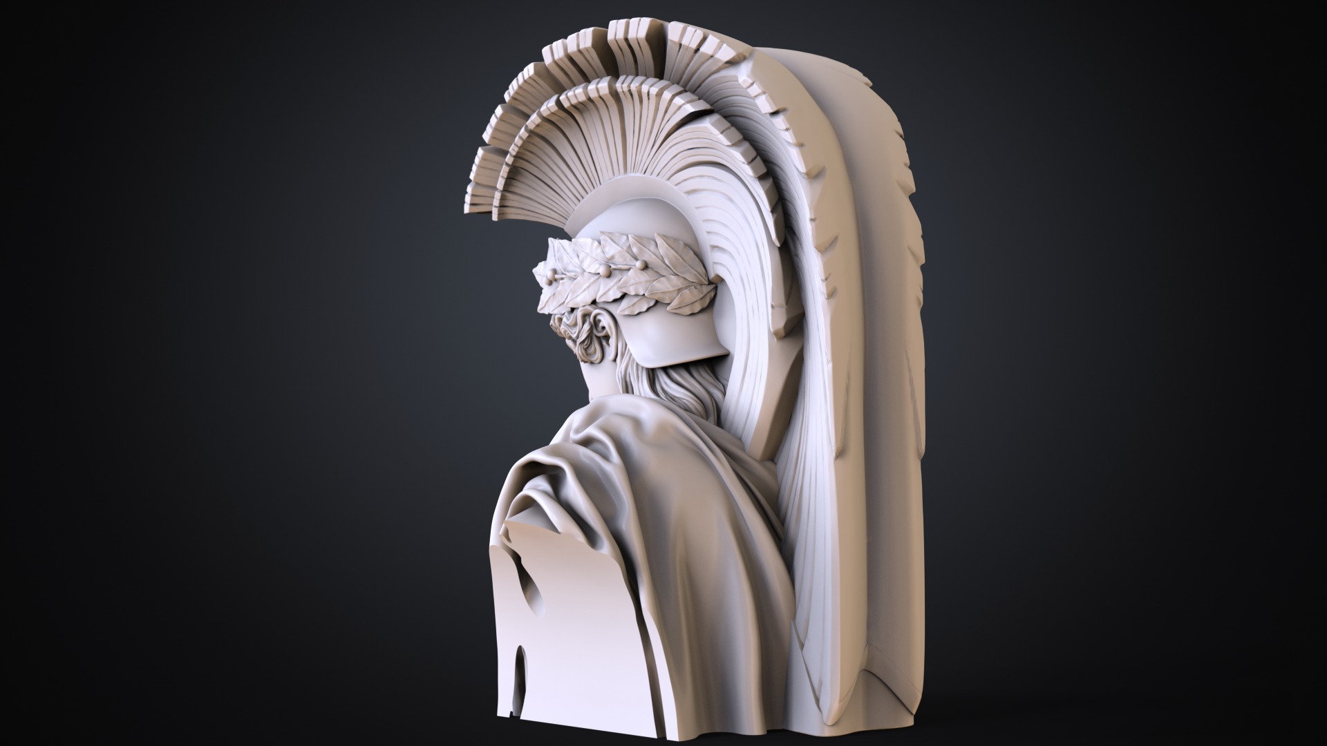  Athena bust sculpture at Arc de Triomphe in Paris 3D print model_2