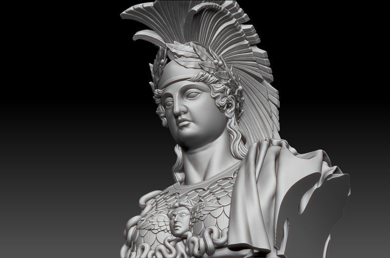  Athena bust sculpture at Arc de Triomphe in Paris 3D print model_11