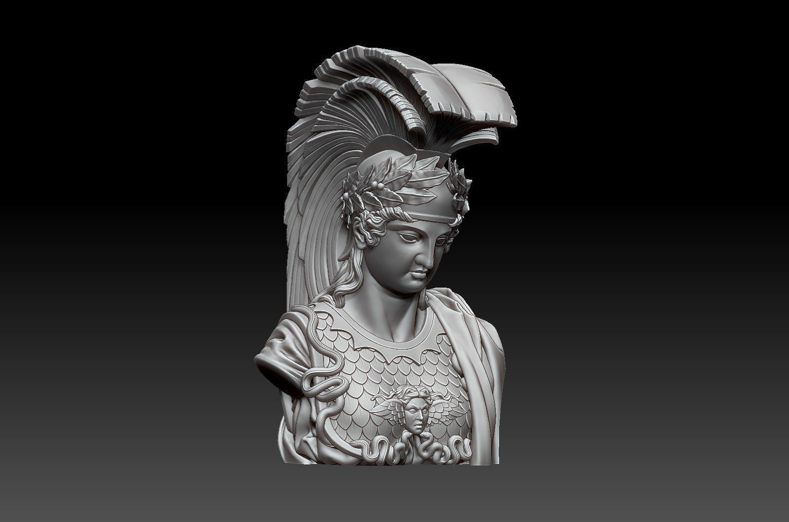  Athena bust sculpture at Arc de Triomphe in Paris 3D print model_15