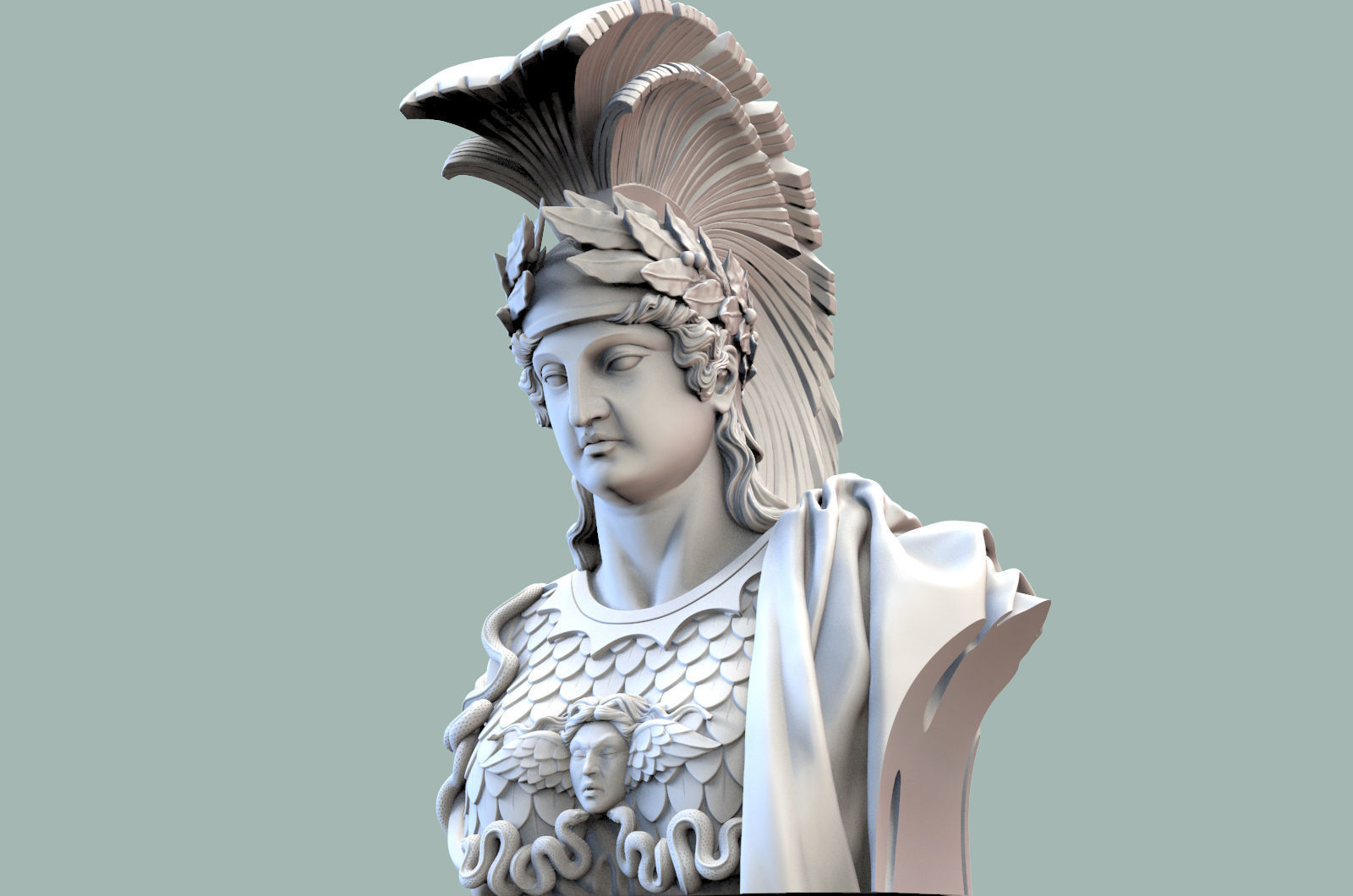  Athena bust sculpture at Arc de Triomphe in Paris 3D print model_13