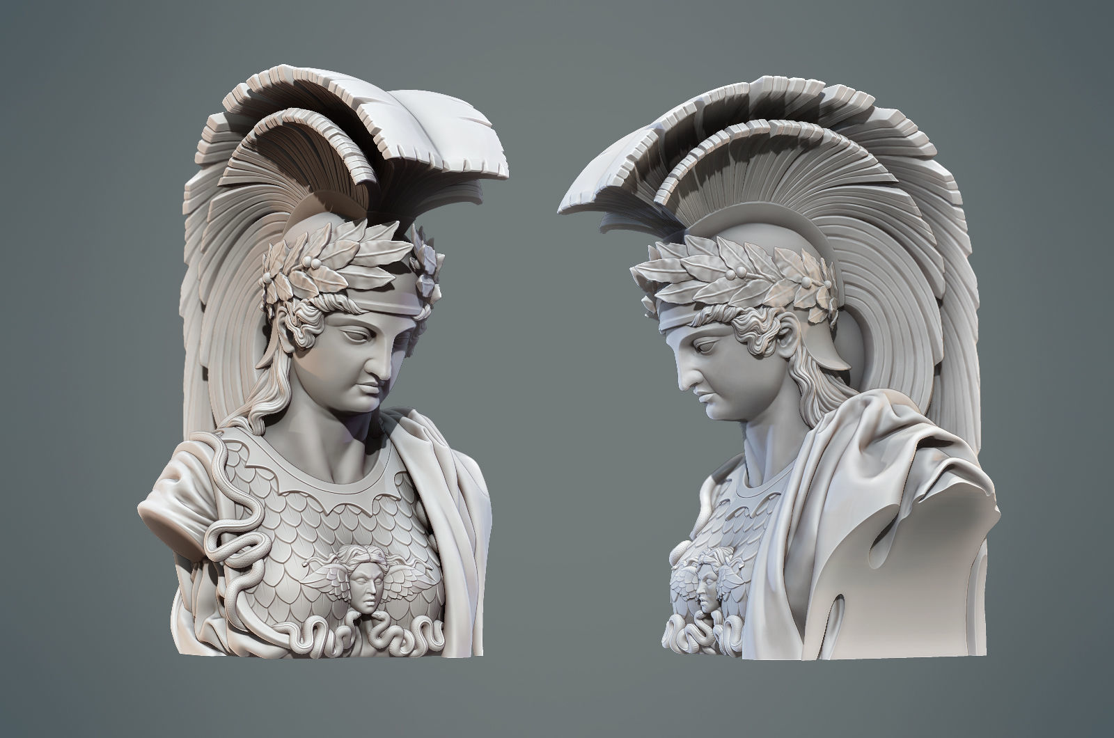  Athena bust sculpture at Arc de Triomphe in Paris 3D print model_20
