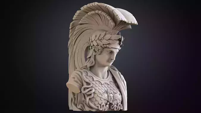  Athena bust sculpture at Arc de Triomphe in Paris