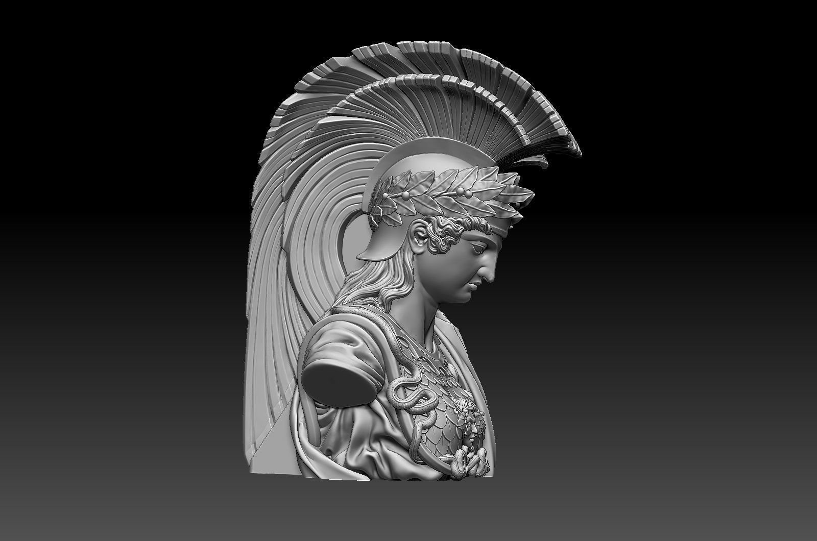  Athena bust sculpture at Arc de Triomphe in Paris 3D print model_16
