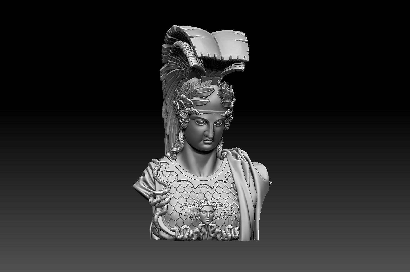  Athena bust sculpture at Arc de Triomphe in Paris 3D print model_9