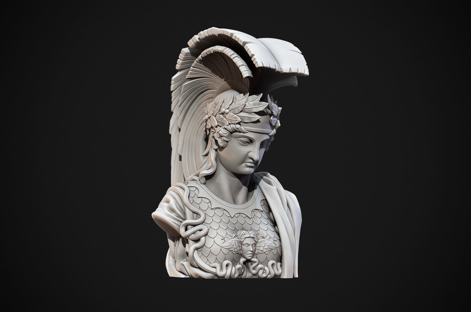  Athena bust sculpture at Arc de Triomphe in Paris 3D print model_19