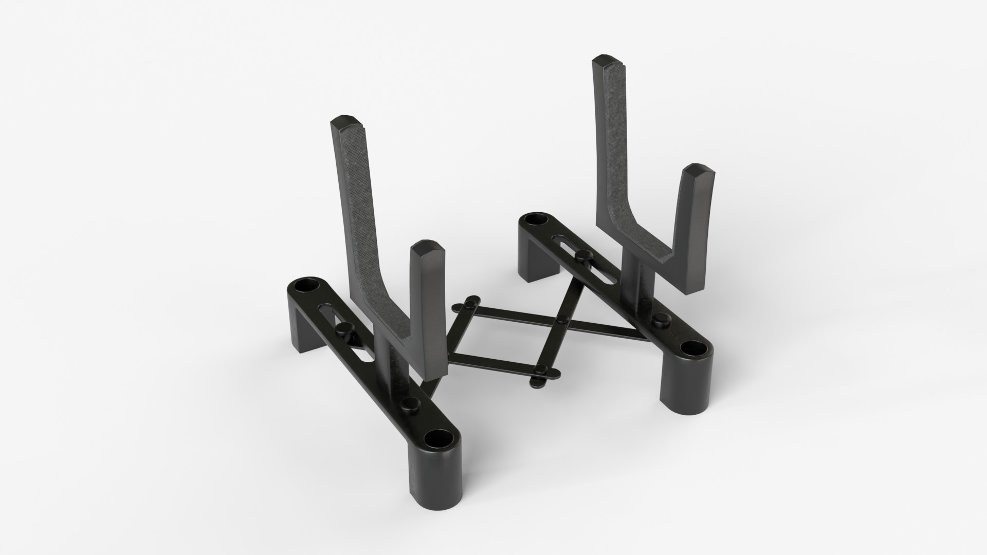 Viola music instrument with Bow and stand 3D model_7