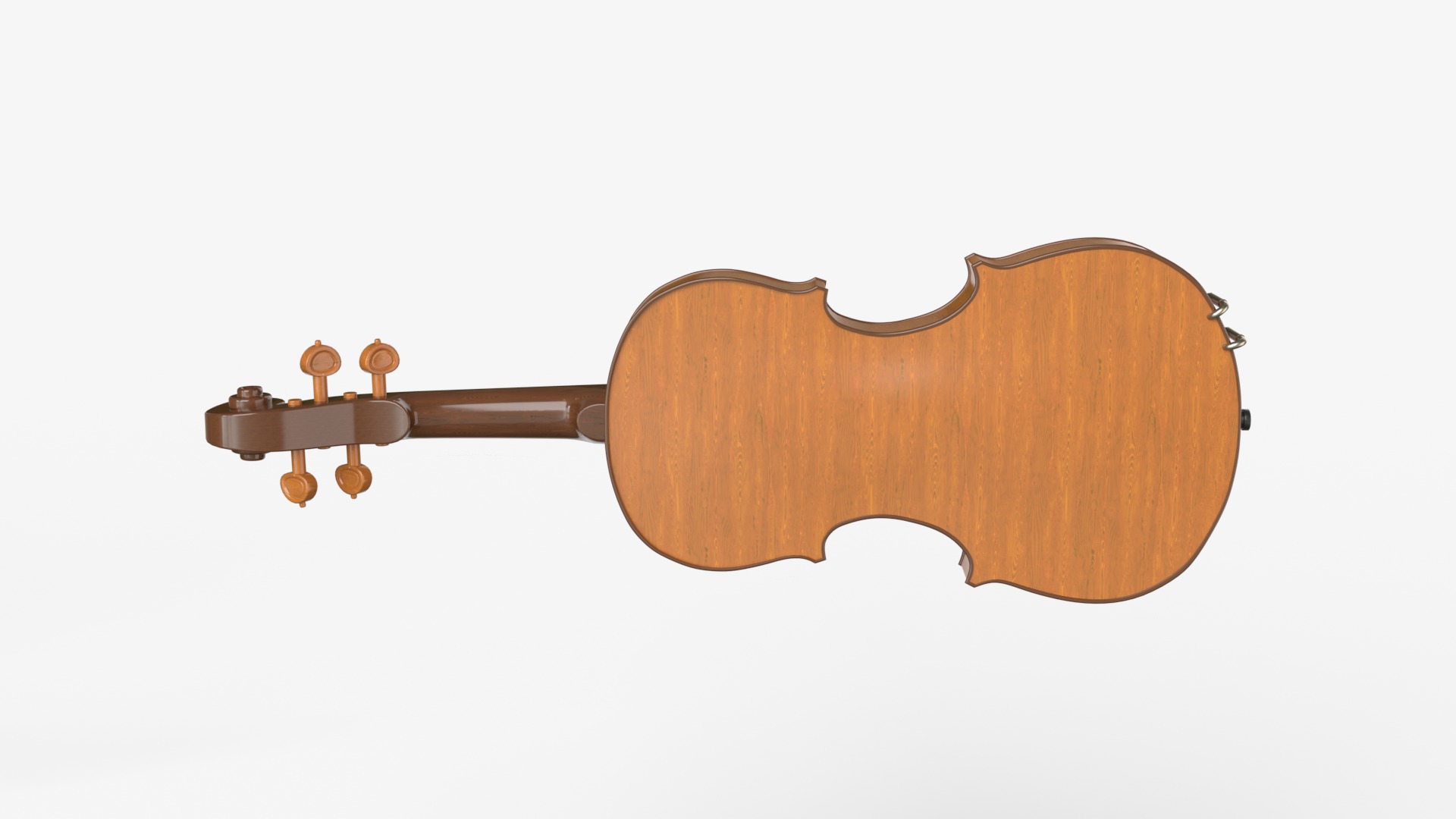 Viola music instrument with Bow and stand 3D model_3