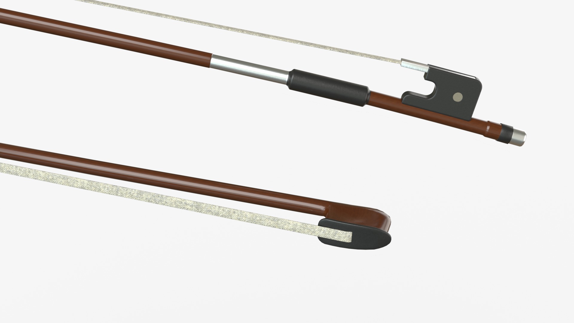 Viola music instrument with Bow and stand 3D model_9