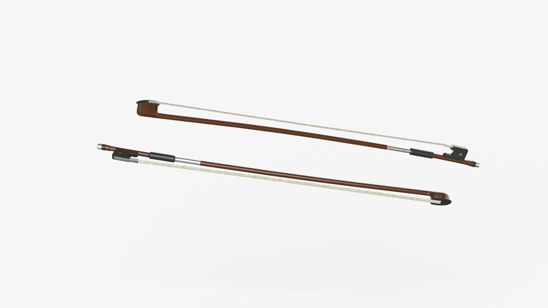 Viola music instrument with Bow and stand 3D model_8