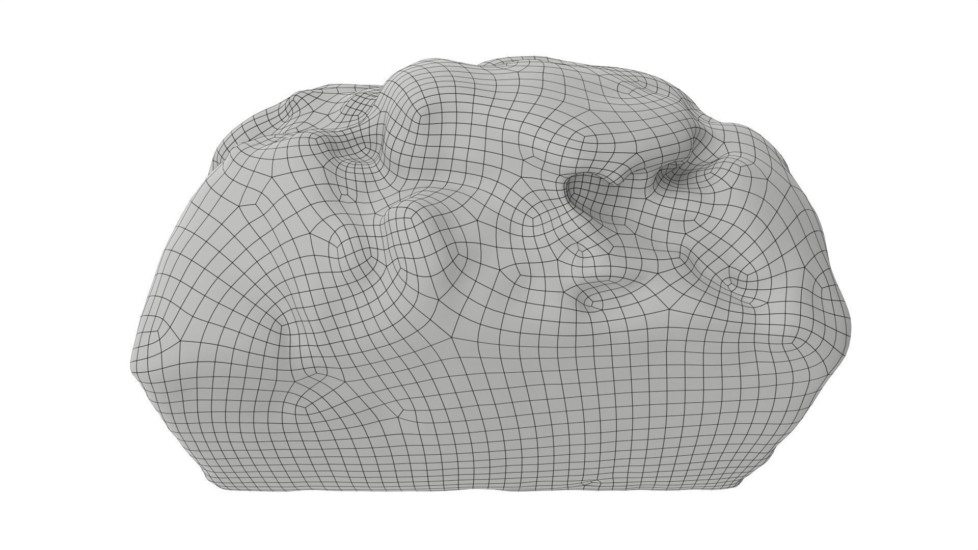 Loaf cake with raisins 3D model_7