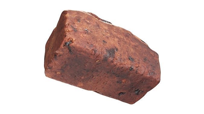 Loaf cake with raisins 3D model 5