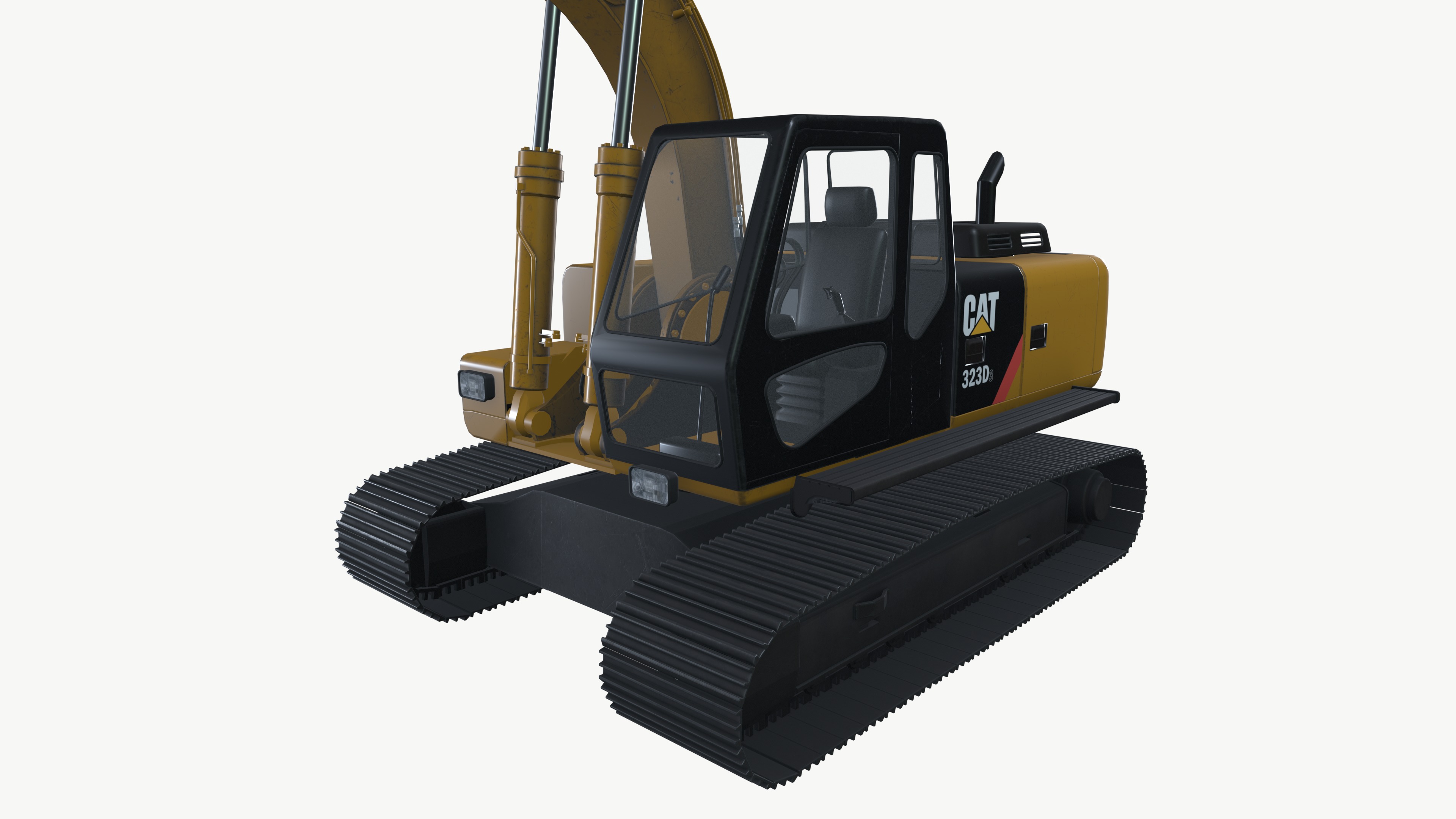 Excavator crusher Low-poly 3D model_6