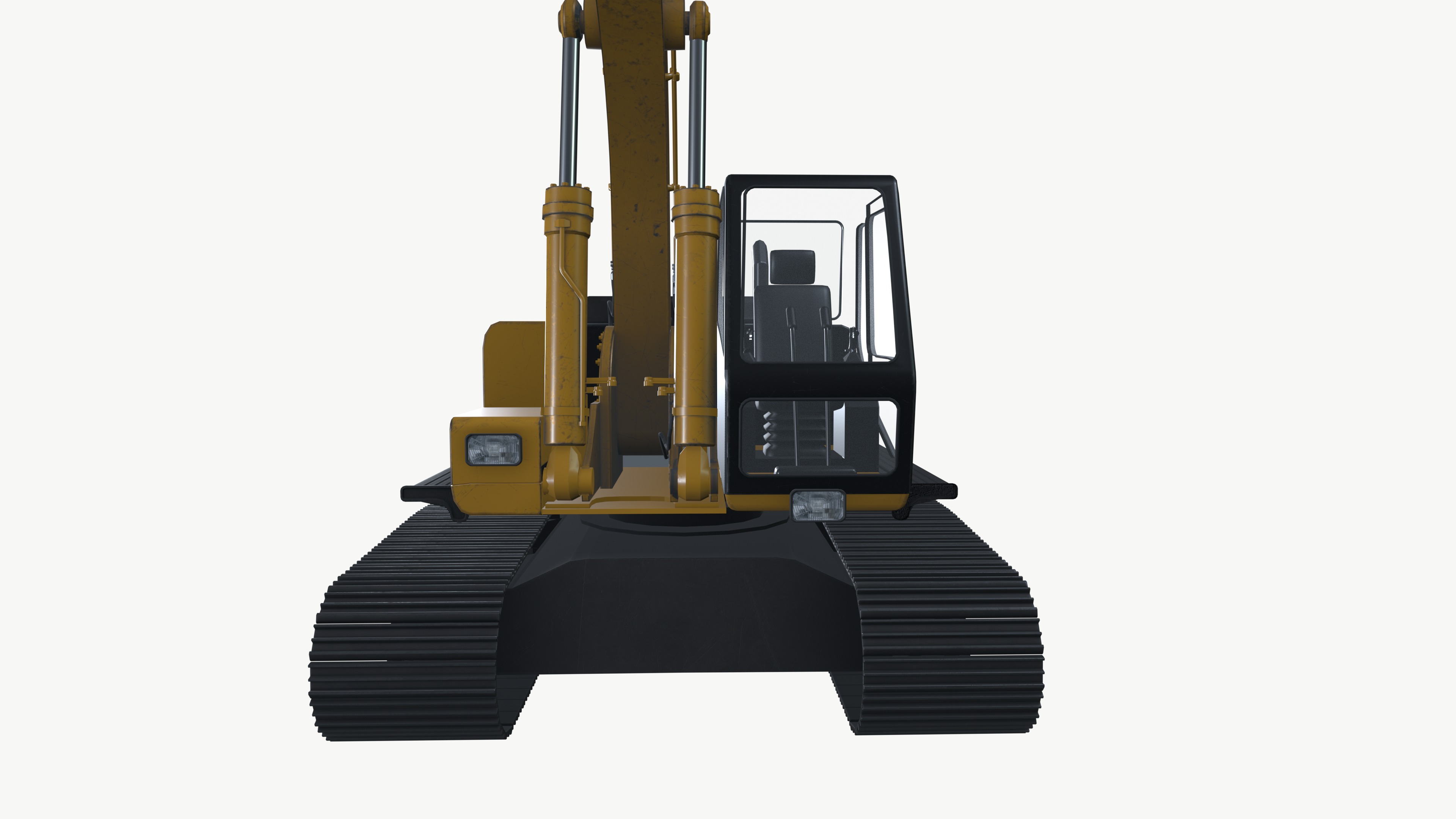Excavator crusher Low-poly 3D model_7