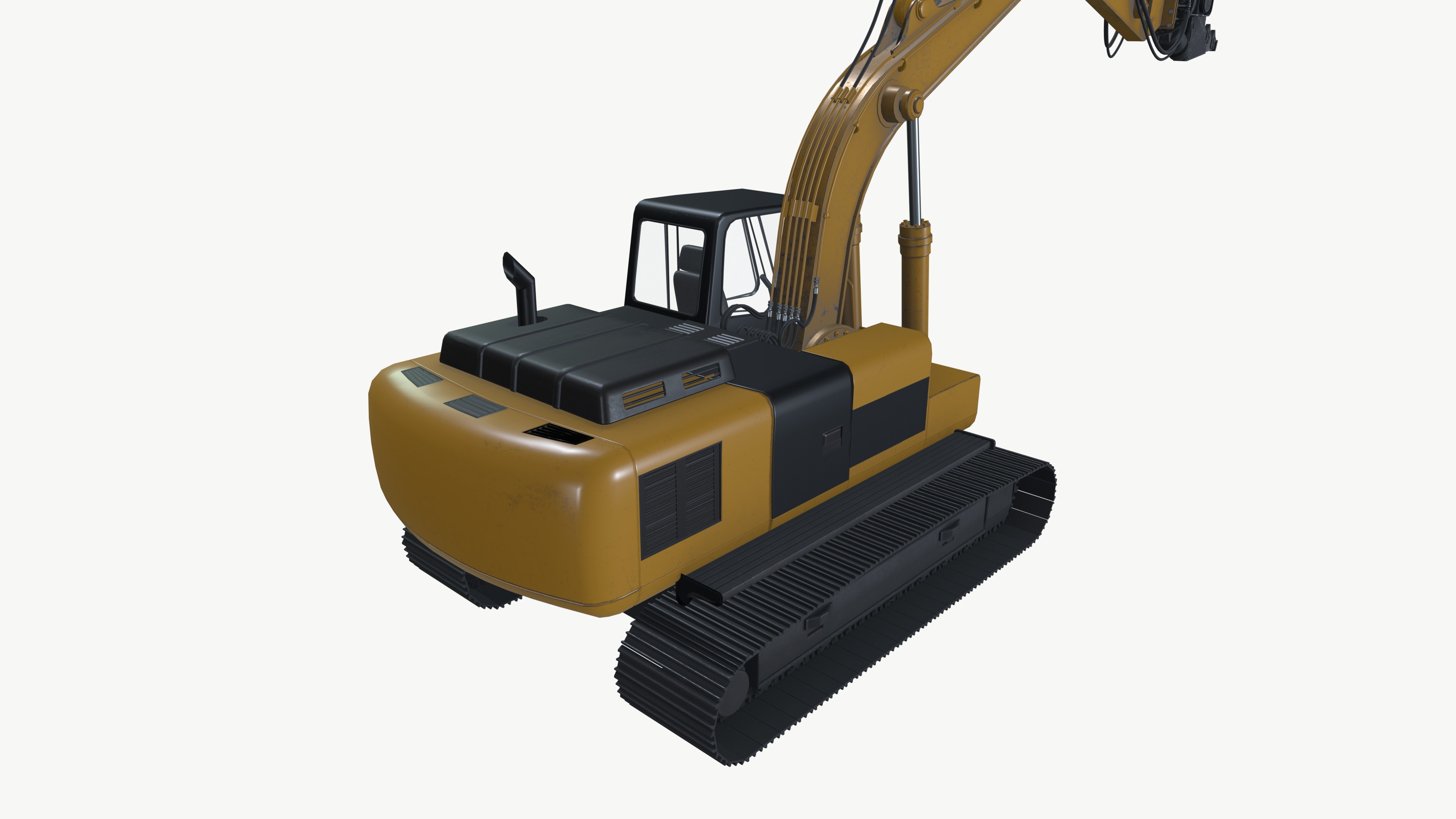 Excavator crusher Low-poly 3D model_8