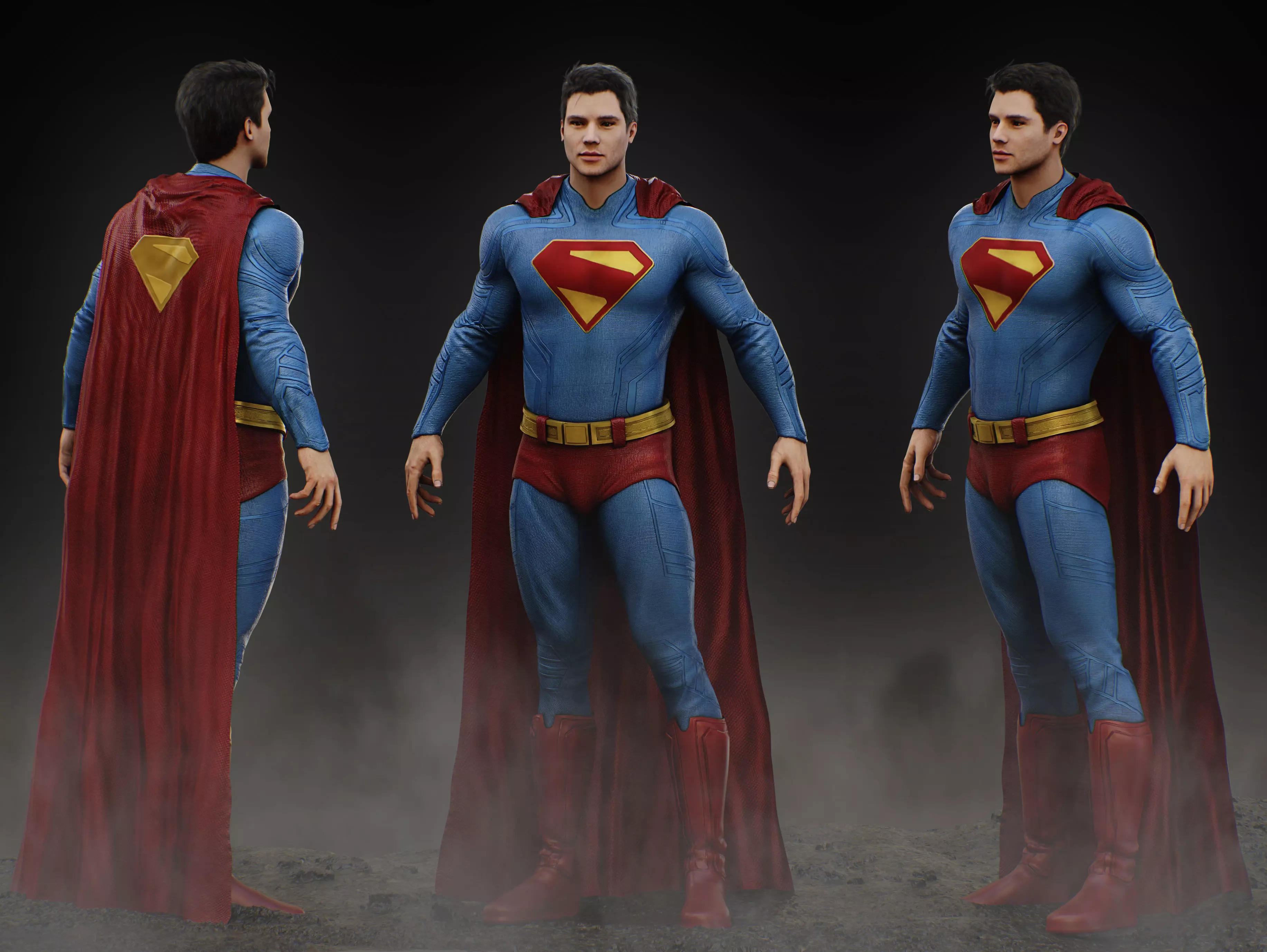 Superman 2025 Low-poly 3D model_0