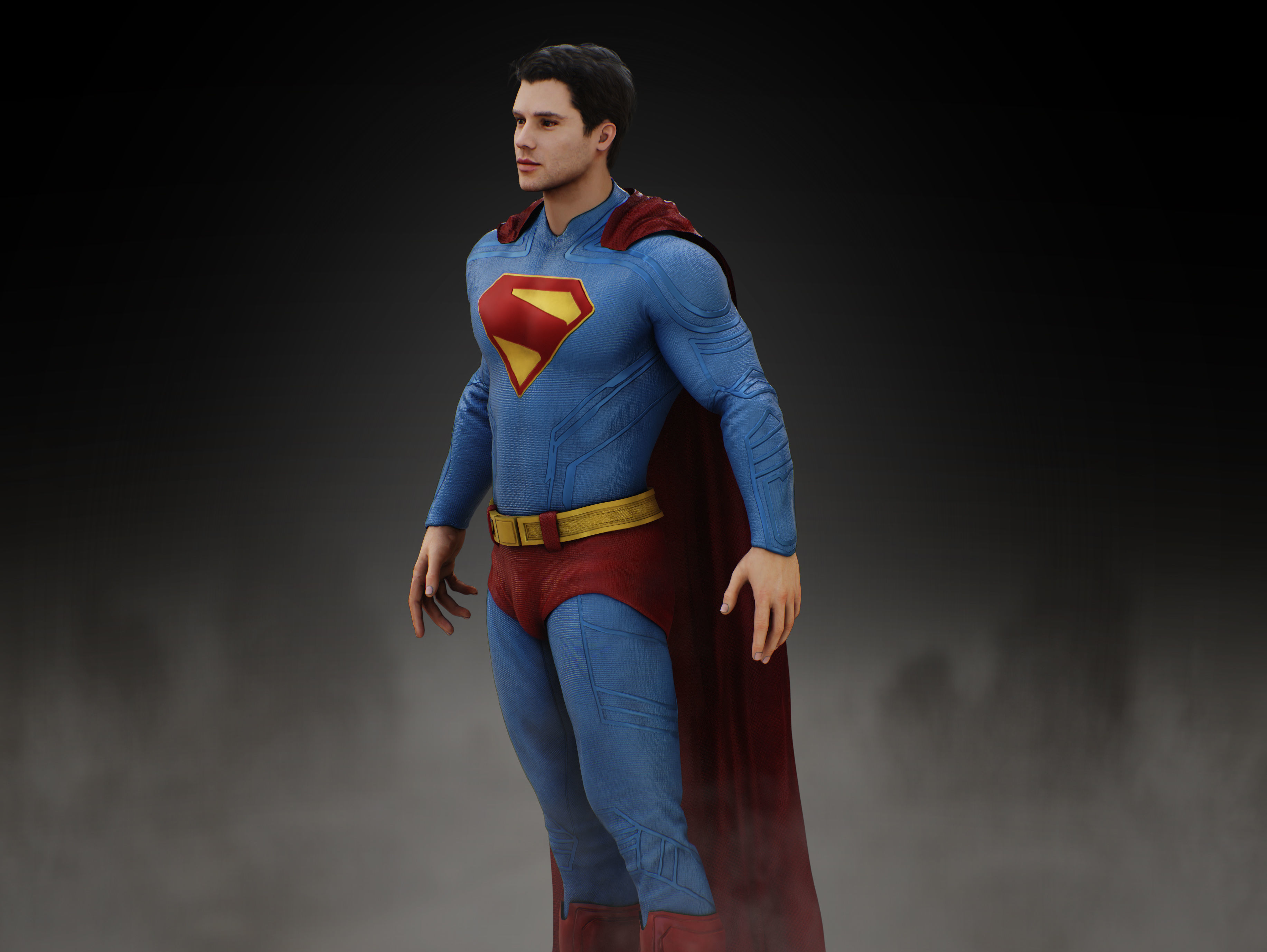 Superman 2025 Low-poly 3D model_6