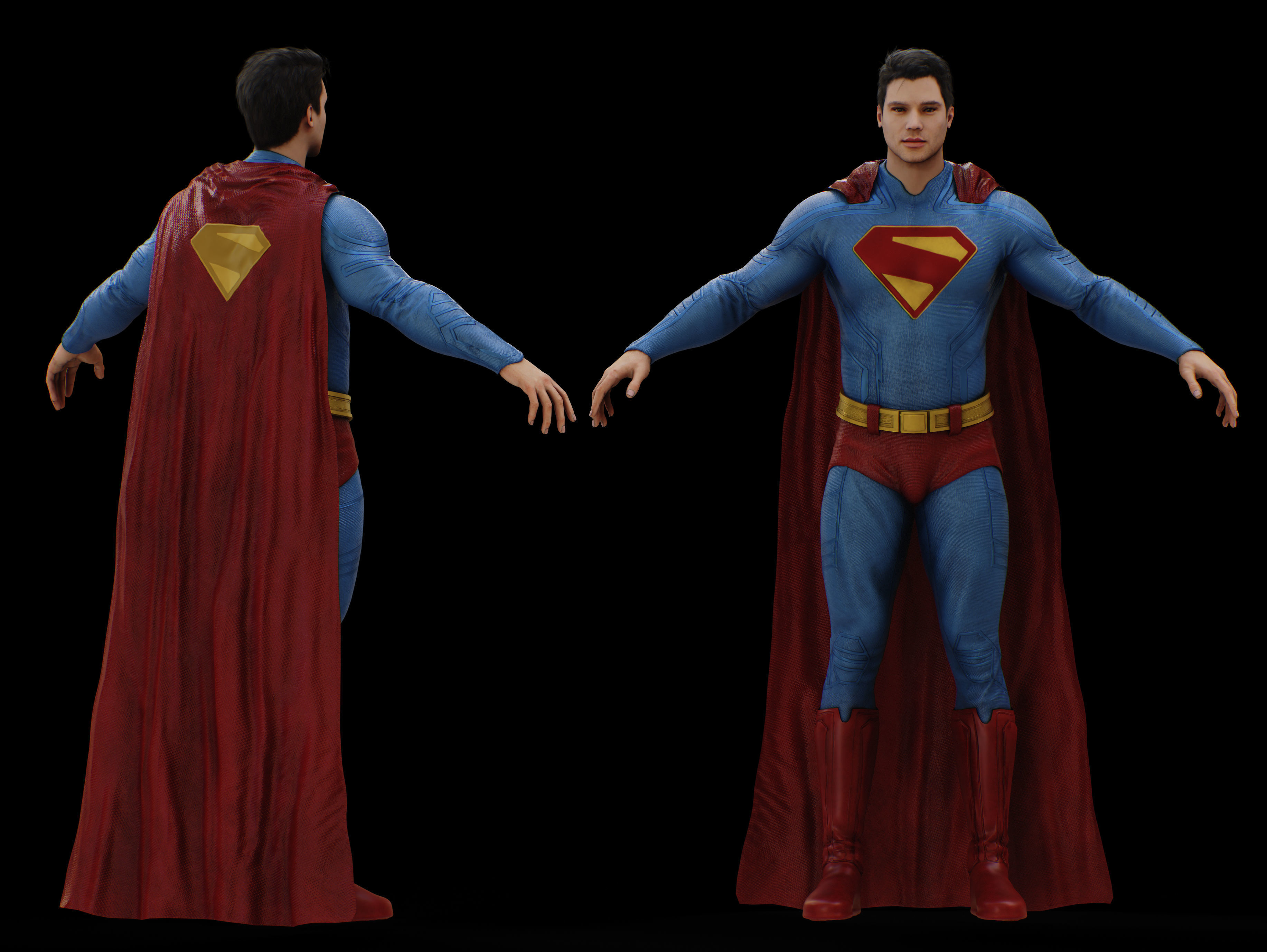 Superman 2025 Low-poly 3D model_3